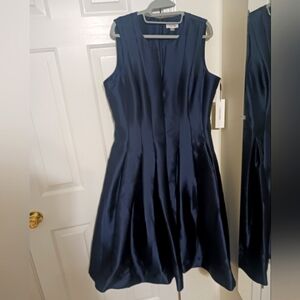 CALVIN KLEIN NAVY BLUE FLARE DRESS